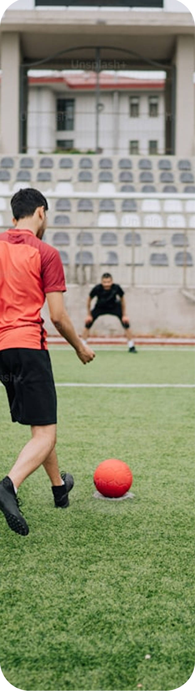 Soccer player running with ball